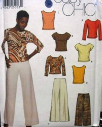 9760 EZ KNIT TOPS,LO RISE CONTOUR PANTS LENGTHS PATTERN 4-10